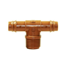 Te de Goteo con conexión macho de 1/2"
