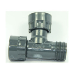 Te de PVC rosca loca H x H x M 1"