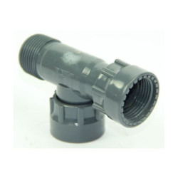 Te de PVC rosca loca H x H x M 1"