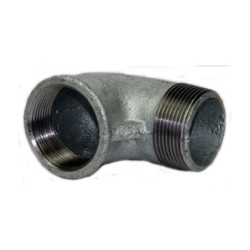 Codo galvanizado macho-hembra