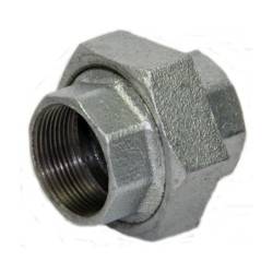 Unión 3 piezas galvanizado