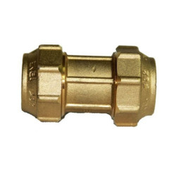 Manguito unión latón polietileno