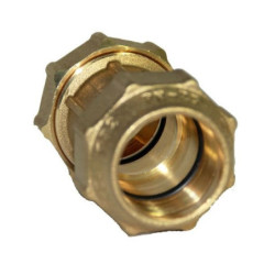 Manguito unión latón polietileno