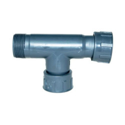 Te de PVC rosca loca H x H x M 11/2"