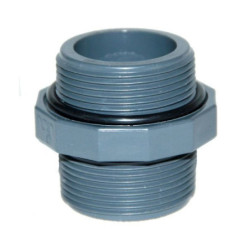 Machón 11/2" PVC sistema Manifold con junta goma