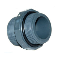 Machón 11/2" PVC sistema Manifold con junta goma