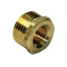 Tuerca reducida de latón 3/4" a 1" rosca macho/hembra